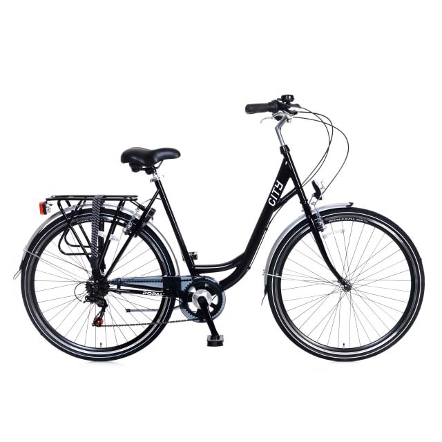 Popal City Dames 6 Versnellingen 28 inch Zwart